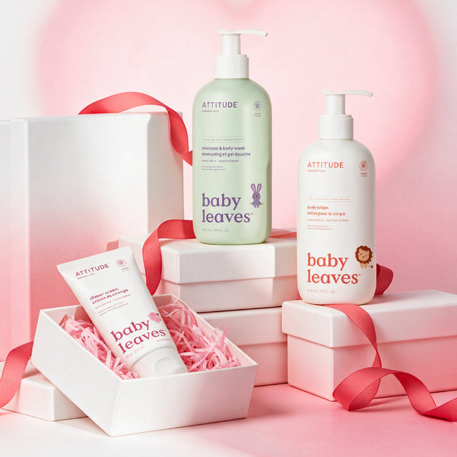 Pack Baby Leaves loción y body wash apple y crema de pañal