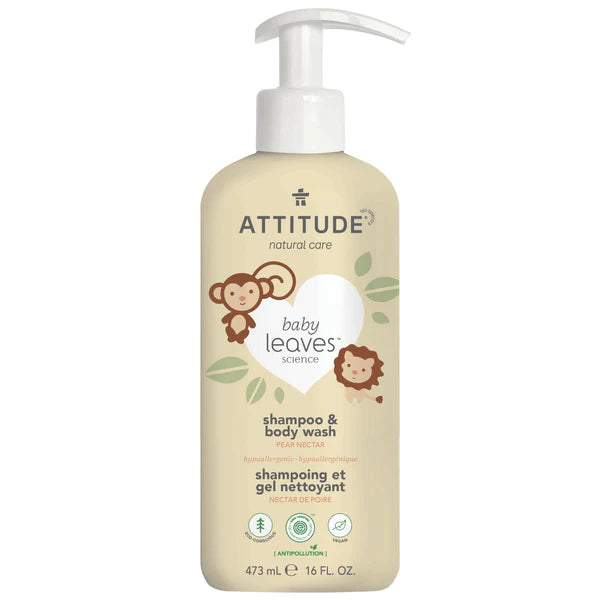 Shampoo & gel de baño natural  Baby Leaves  Pear Nectar 473ml