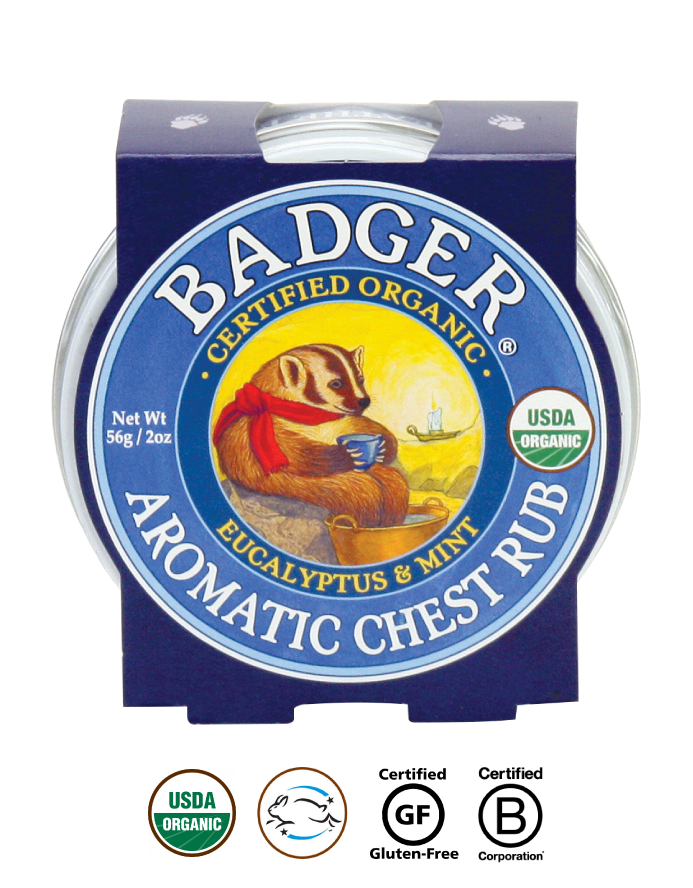 Bálsamo orgánico para el resfrío Badger