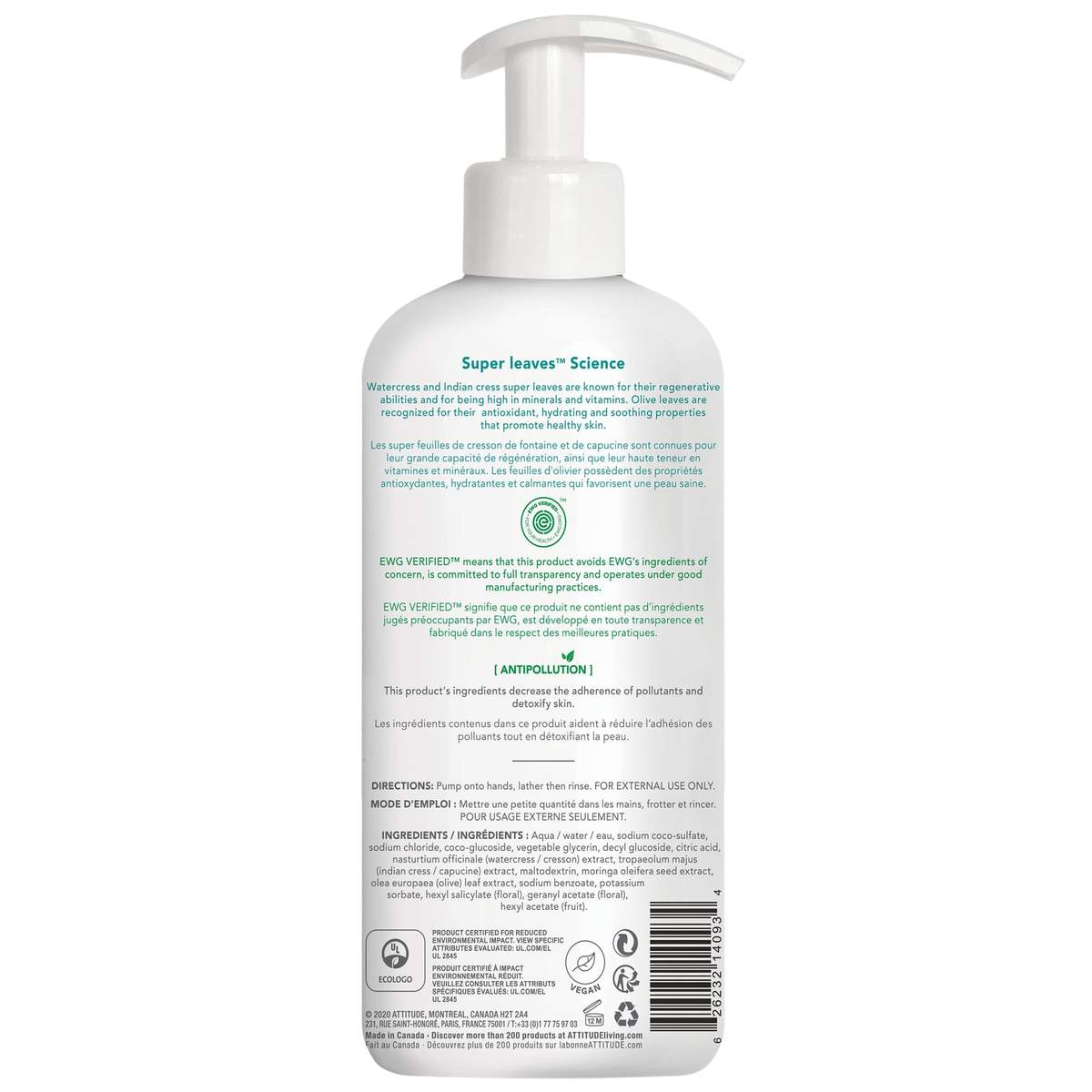 Jabón de manos natural hojas de Olivo 473ml